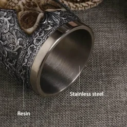 Feast u0026 Flair Küche & Esszimmer-Drachenschädel-Kelch - Gothic-Weinglas aus Kunstharz für Cocktails