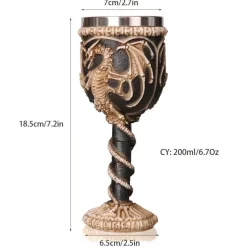 Feast u0026 Flair Küche & Esszimmer-Drachenschädel-Kelch - Gothic-Weinglas aus Kunstharz für Cocktails