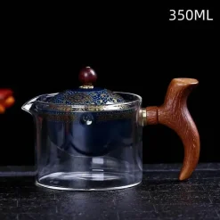 Brew Bliss Küche & Esszimmer-Drehbare Keramik-Teekanne – Traditionelles Harmony-Design