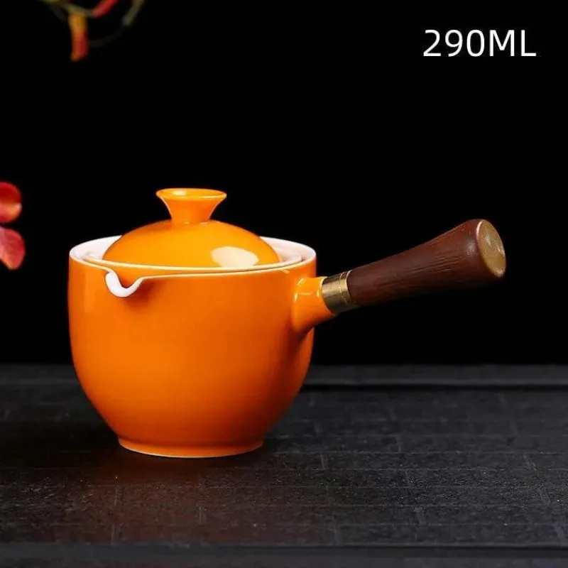 Brew Bliss Küche & Esszimmer-Drehbare Keramik-Teekanne – Traditionelles Harmony-Design