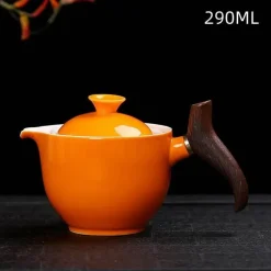 Brew Bliss Küche & Esszimmer-Drehbare Keramik-Teekanne – Traditionelles Harmony-Design