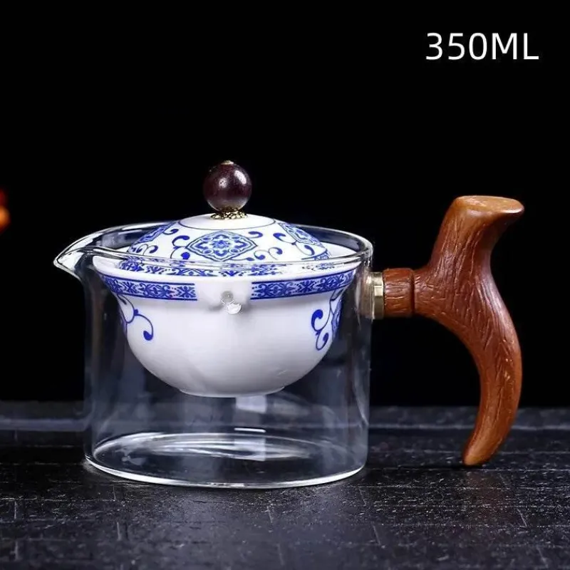 Brew Bliss Küche & Esszimmer-Drehbare Keramik-Teekanne – Traditionelles Harmony-Design