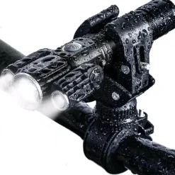 Decor Fahrräder & Verkehr-Drehbare, wiederaufladbare Taschenlampe mit drei Köpfen – vielseitige Außenbeleuchtung