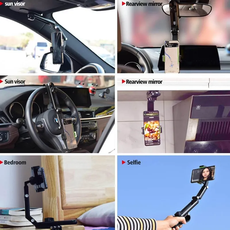 Wild u0026 Free Gear Autozubehör|Automobilindustrie-Drehbarer Autotelefonhalter - Sonnenblenden-Cliphalterung