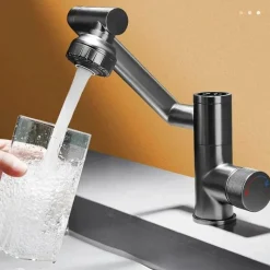 The Blissful Bath Badezimmer-Drehbarer Badezimmerhahn – Japanisches Design mit Digitalanzeige