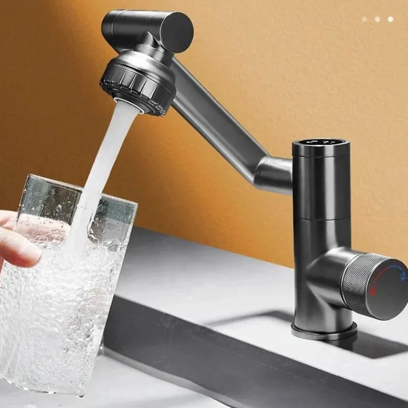 The Blissful Bath Badezimmer-Drehbarer Badezimmerhahn – Japanisches Design mit Digitalanzeige