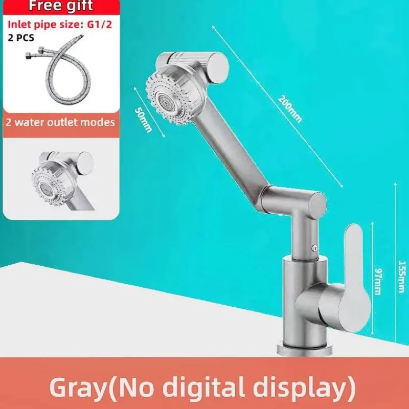 The Blissful Bath Badezimmer-Drehbarer Badezimmerhahn – Japanisches Design mit Digitalanzeige