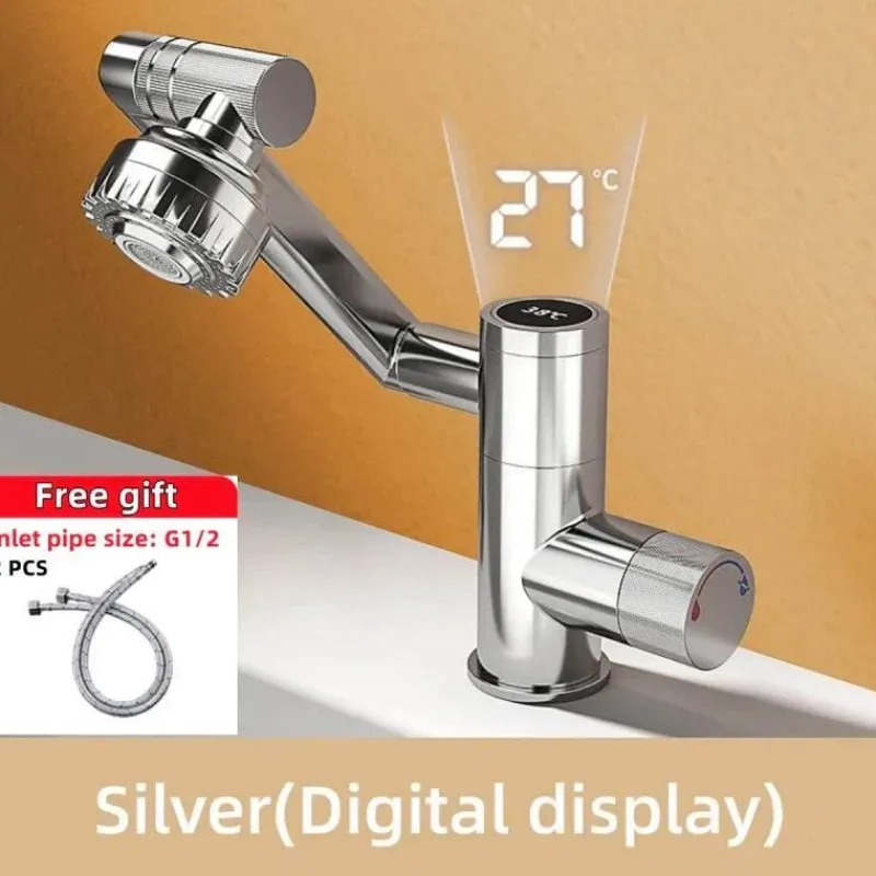 The Blissful Bath Badezimmer-Drehbarer Badezimmerhahn – Japanisches Design mit Digitalanzeige