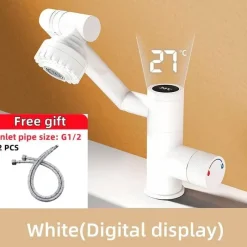 The Blissful Bath Badezimmer-Drehbarer Badezimmerhahn – Japanisches Design mit Digitalanzeige