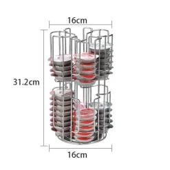 Tom Küche & Esszimmer-Drehbarer Kaffeepadhalter für 64 Kapseln – Stilvoller Aufbewahrungsständer