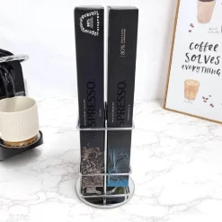 Tom Küche & Esszimmer-Drehbarer Kapselhalter für Nespresso – Ständer für 40 Kapseln für einfachen Zugriff und Organisation