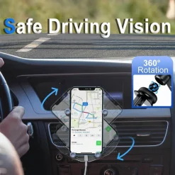 Wild u0026 Free Gear Autozubehör|Automobilindustrie-Drehbarer, unsichtbarer Telefonhalter für die Autolüftung - Verstellbare Universalhalterung