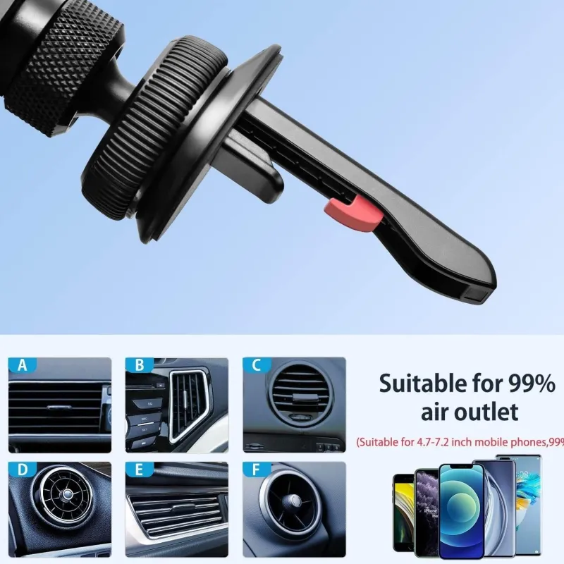 Wild u0026 Free Gear Autozubehör|Automobilindustrie-Drehbarer, unsichtbarer Telefonhalter für die Autolüftung - Verstellbare Universalhalterung