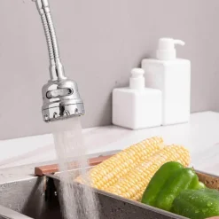 Deco Küche & Esszimmer-Drehbarer, wassersparender Wasserhahnkopf – 360 Grad schwenkbarer Wasserhahnaufsatz