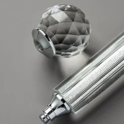 Timeless Touch Küche & Esszimmer-Drehbarer Weinglashalter aus Kristallglas – Eleganter Ständer für Trinkgefäße