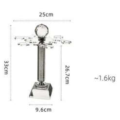 Timeless Touch Küche & Esszimmer-Drehbarer Weinglashalter aus Kristallglas – Eleganter Ständer für Trinkgefäße