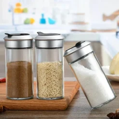 Tom Küche & Esszimmer-Drehbares Gewürzglas mit Aufbewahrungsmöglichkeit in der Küche für einfachen Zugriff auf die Gewürze