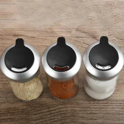 Tom Küche & Esszimmer-Drehbares Gewürzglas mit Aufbewahrungsmöglichkeit in der Küche für einfachen Zugriff auf die Gewürze