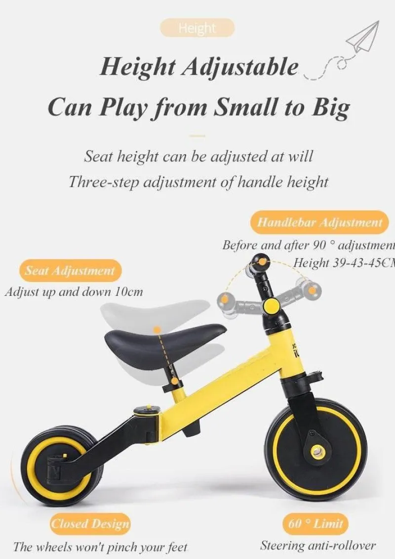 Kinder The Decor Haven Kinderwagen & Zubehör-Dreirad-Balance-Scooter für Kinder – Einfache Fahrt für kleine Kinder