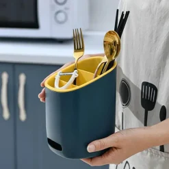 Tom Küche & Esszimmer-Dreischichtiger Besteck-Organizer - Küchenaufbewahrungsregal