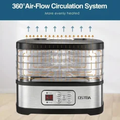 Adventure Basecamp Camping-Werkzeuge|Küche & Esszimmer-Dörrgerät – 5 Tabletts, 72-Stunden-Timer und Temperaturregelung