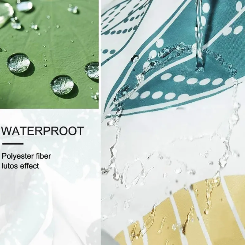 Aqua Essence Badezimmer-Duschvorhang mit Blumenmuster – Leichtes Frühlingsdekor fürs Badezimmer