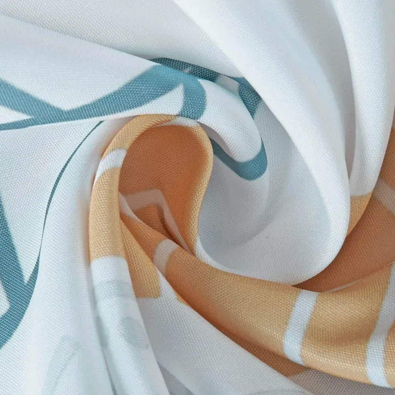 Aqua Essence Badezimmer-Duschvorhang mit Blumenmuster – Leichtes Frühlingsdekor fürs Badezimmer