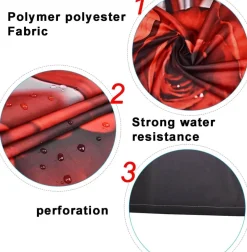 Aqua Essence Badezimmer-Duschvorhang-Set mit Tulpenblumenmuster – Badezimmer-Dekor-Akzent