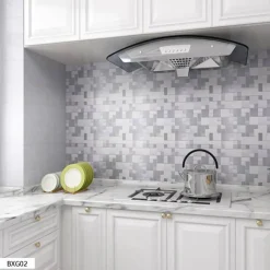 Timeless Touch Küche & Esszimmer-3D-Wandaufkleber aus Metallziegeln – selbstklebende Dekorplatten