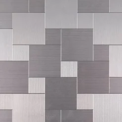 Timeless Touch Küche & Esszimmer-3D-Wandaufkleber aus Metallziegeln – selbstklebende Dekorplatten