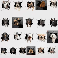 Wild u0026 Free Gear Autozubehör|Automobilindustrie-3D-Welpen-Auto-Kratzschutz-Aufkleber – süße Fahrzeugdekoration