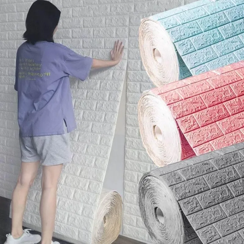 Comfort u0026 Style Gadgets Für Zuhause-3D-Ziegel-Wandaufkleber – selbstklebendes, weiches Dekor