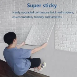 Comfort u0026 Style Gadgets Für Zuhause-3D-Ziegel-Wandaufkleber – selbstklebendes, weiches Dekor
