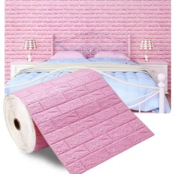 Comfort u0026 Style Gadgets Für Zuhause-3D-Ziegel-Wandaufkleber – selbstklebendes, weiches Dekor