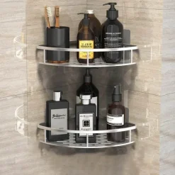 Tom Küche & Esszimmer-Eck-Duschregal – Organisierter Halter für Badezimmershampoo und Zubehör