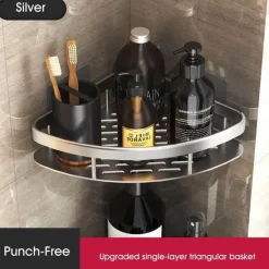 Tom Küche & Esszimmer-Eck-Duschregal – Organisierter Halter für Badezimmershampoo und Zubehör