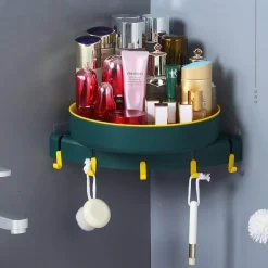 Tranquil Waters Badezimmer|Küche & Esszimmer-Eck-Küchen-Organizer – Dreieckiges Lagerregal zur Wandmontage