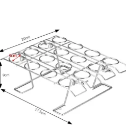 Tom Küche & Esszimmer-Edelstahl Eistüte Rack DIY Cupcake Halter Display