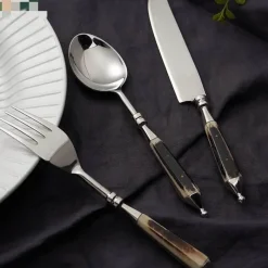 Feast u0026 Flair Küche & Esszimmer-Edelstahl-Besteckset - Tafelbesteck Gabel Messer Löffel