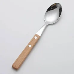 Tom Küche & Esszimmer-Edelstahl-Besteckset mit eleganten Holzgriffen zum Essen