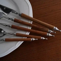 Feast u0026 Flair Küche & Esszimmer-Edelstahl-Geschirrset - 5-teilig mit Holzgriff