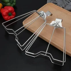 Tom Küche & Esszimmer-Edelstahl-Grillspieße – Grillklammern für Fisch und Geflügel