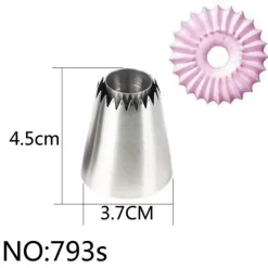 Tom Küche & Esszimmer-Edelstahl-Kuchendekorationsspitzen-Set – Spritztüllen zum Backen