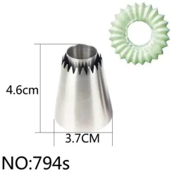 Tom Küche & Esszimmer-Edelstahl-Kuchendekorationsspitzen-Set – Spritztüllen zum Backen