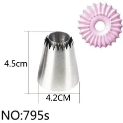 Tom Küche & Esszimmer-Edelstahl-Kuchendekorationsspitzen-Set – Spritztüllen zum Backen