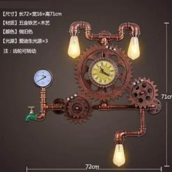 Comfort u0026 Style Beleuchtung-Edison Wall Sconce - American Wood and Iron Light Lamp