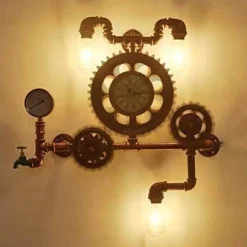 Comfort u0026 Style Beleuchtung-Edison Wall Sconce - American Wood and Iron Light Lamp