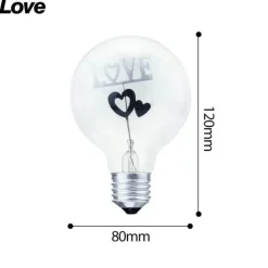 The Gilded Nest Beleuchtung-Edison-Glühbirne Love Lamp - Dekorative Vintage-Beleuchtungsvorrichtung