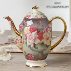 Feast u0026 Flair Küche & Esszimmer-Edle Teekanne aus Bone China – Europäisches Porzellan für Teeliebhaber