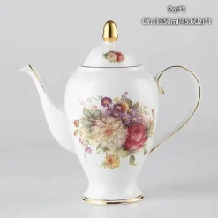 Feast u0026 Flair Küche & Esszimmer-Edle Teekanne aus Bone China – Europäisches Porzellan für Teeliebhaber